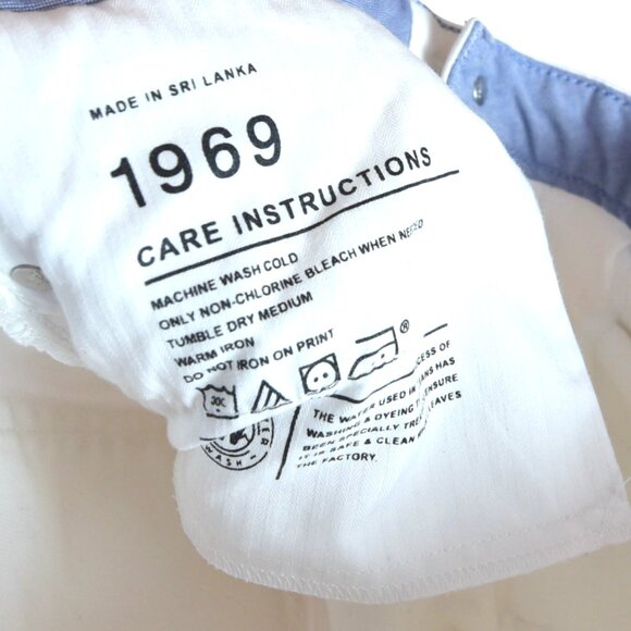 Gap 1969 White Bootcut Flare Jeans 30 Long Y2K Casual - Picture 10 of 10